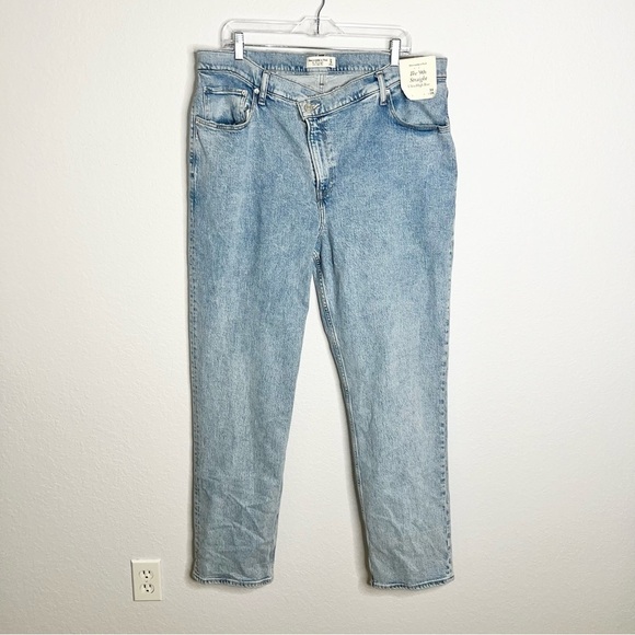 Abercrombie & Fitch Jeans Women 34 18 The 90s Straight Ultra High Rise Crossover - Picture 1 of 9